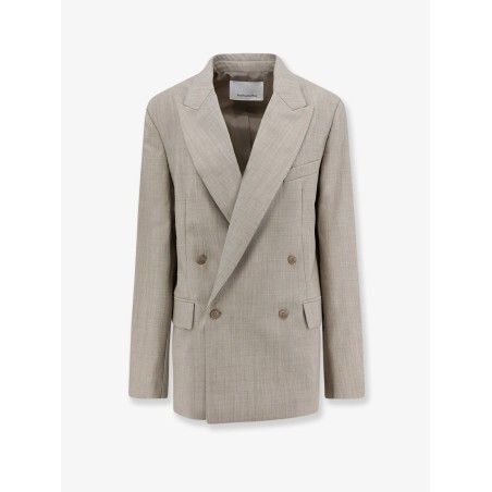Newark double-breasted mélange virgin wool blazer