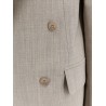 Newark double-breasted mélange virgin wool blazer