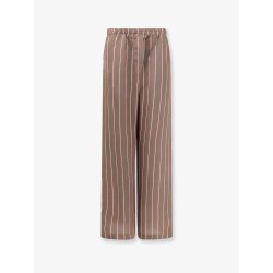 Viscose and silk blend trousers