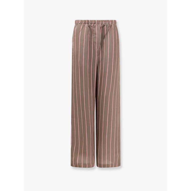 Viscose and silk blend trousers