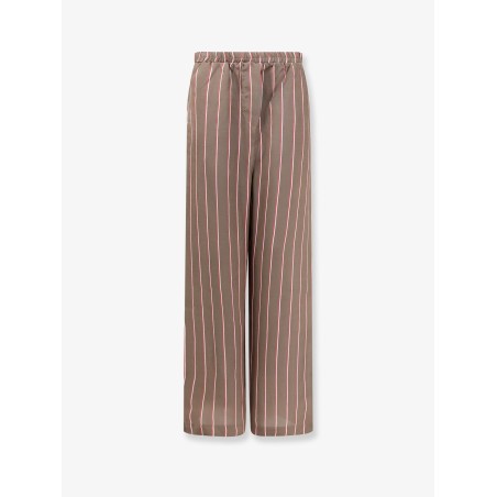Viscose and silk blend trousers