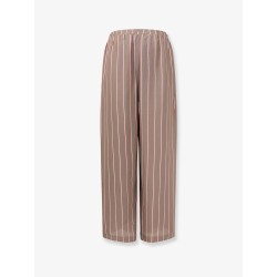 Viscose and silk blend trousers