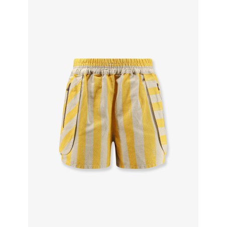 Cotton and linen shorts