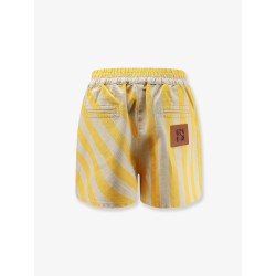 Cotton and linen shorts