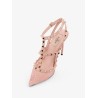 Rockstud suede and lace pumps