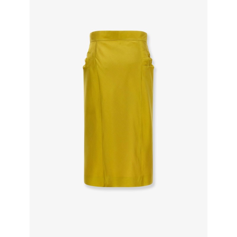 Shantung midi skirt
