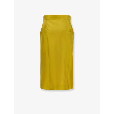 Shantung midi skirt