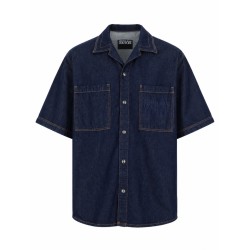 CAMICIA IN DENIM CON LOGO