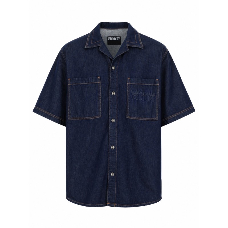 CAMICIA IN DENIM CON LOGO