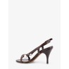 Leather sandals with metal detail