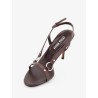 Leather sandals with metal detail
