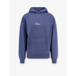 Cotton sweatshirt with embroidered lettering logo