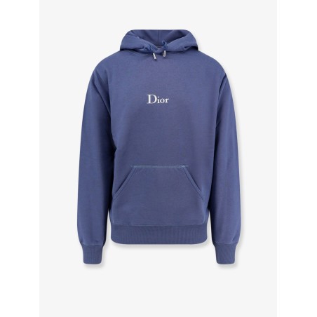 Cotton sweatshirt with embroidered lettering logo