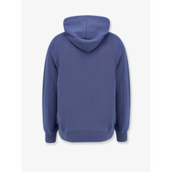 Cotton sweatshirt with embroidered lettering logo