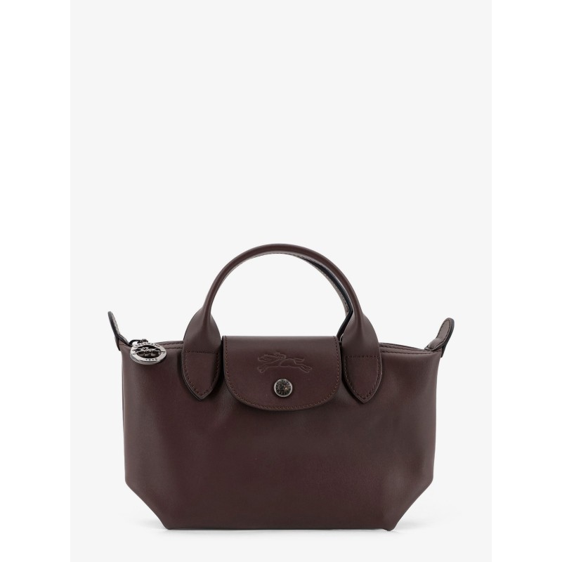 Le Pliage Xtra XS Leather Shoulder Bag with Engraved Logo