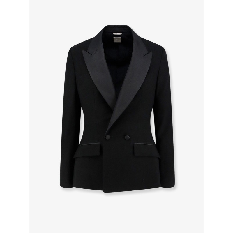 Bar virgin wool tuxedo blazer