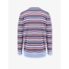 Cotton sweater with striped pattern