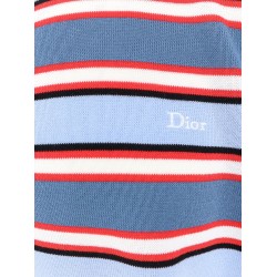 Cotton sweater with striped pattern