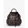 Leather backpack with a vintage effect