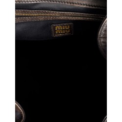 Leather backpack with a vintage effect