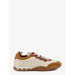 Tyre technical fabric and suede sneakers