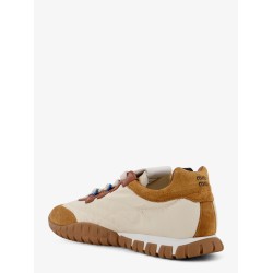 Tyre technical fabric and suede sneakers