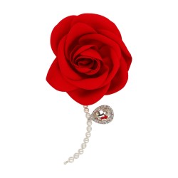 ORECCHINO PENDENTE CON ROSA