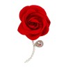 ORECCHINO PENDENTE CON ROSA