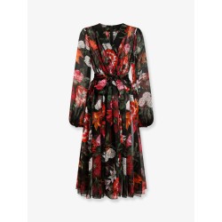 Chiffon dress with floral print