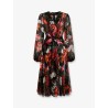 Chiffon dress with floral print