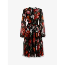Chiffon dress with floral print