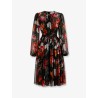 Chiffon dress with floral print