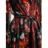Chiffon dress with floral print