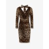 Leopard print short charmeuse dress