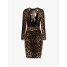 Leopard print short charmeuse dress