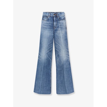 Flared cotton jeans