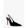 Miss Z patent leather slingback décolleté