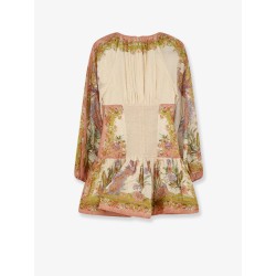 Indra cotton and silk mini dress