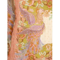 Indra cotton and silk mini dress