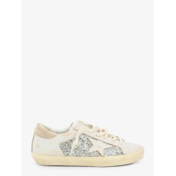 Superstar leather sneakers with all-over glitter pattern