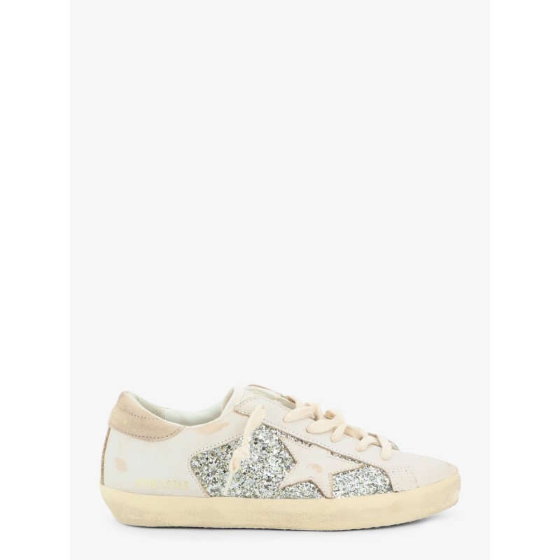 Superstar leather sneakers with all-over glitter pattern