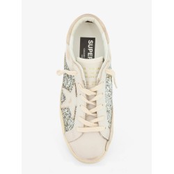 Superstar leather sneakers with all-over glitter pattern