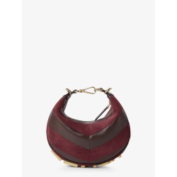 Fendigraphy Mini leather handbag with metal lettering logo