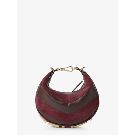 Fendigraphy Mini leather handbag with metal lettering logo