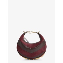 Fendigraphy Mini leather handbag with metal lettering logo