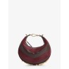 Fendigraphy Mini leather handbag with metal lettering logo