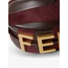 Fendigraphy Mini leather handbag with metal lettering logo