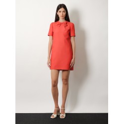 Wool and silk blend short dress