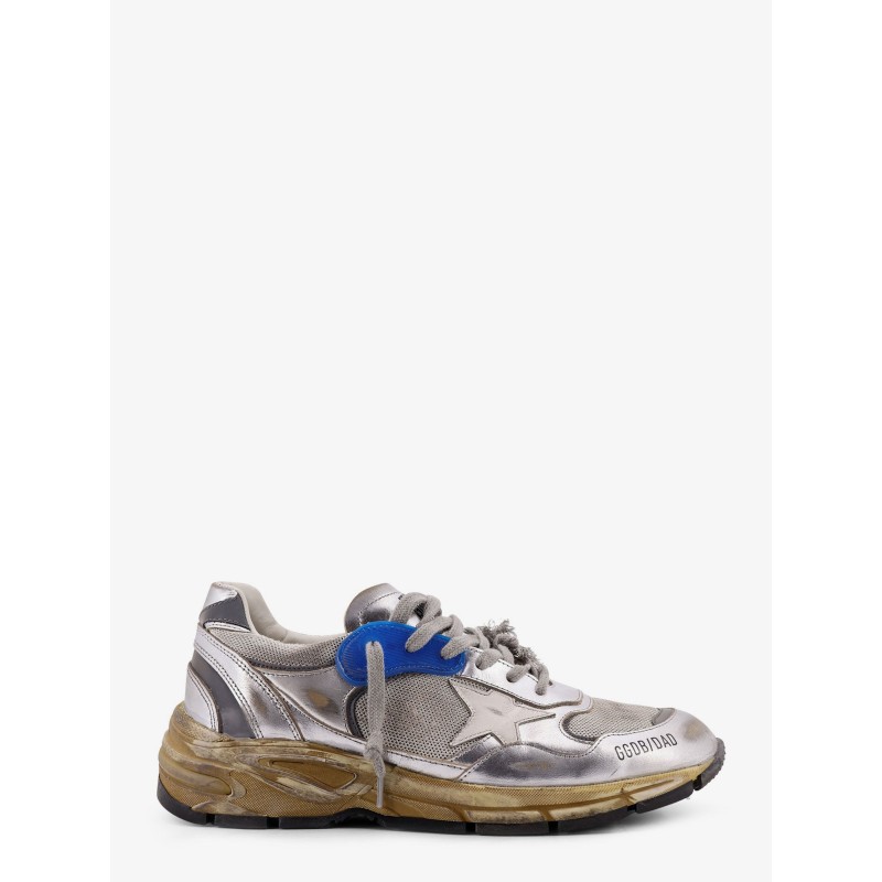Mesh and leather sneakers with side logo