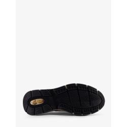 Mesh and leather sneakers with side logo